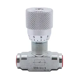 STB G1/4 G3/8 Bi-Directional Flow Restrictor Hydraulic Valve Carbon Steel Flow Control Valve for Hydraulic