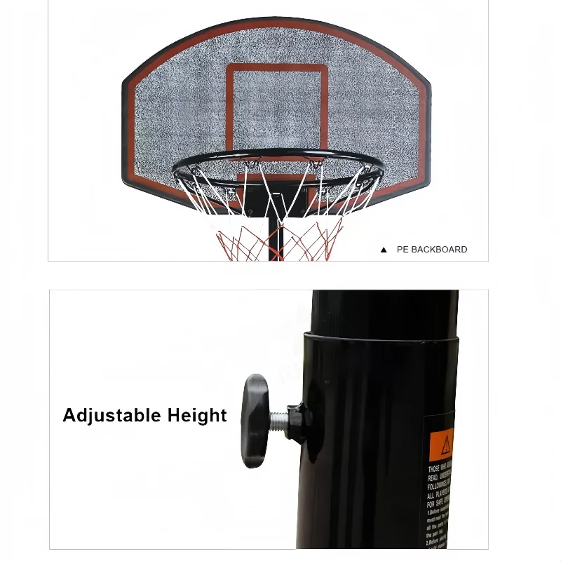 Attrezzatura da basket interrata premium per esterni - Resistenza professionale per adulti, adatta anche per bambini - Cerchio, supporto, sistema, porta