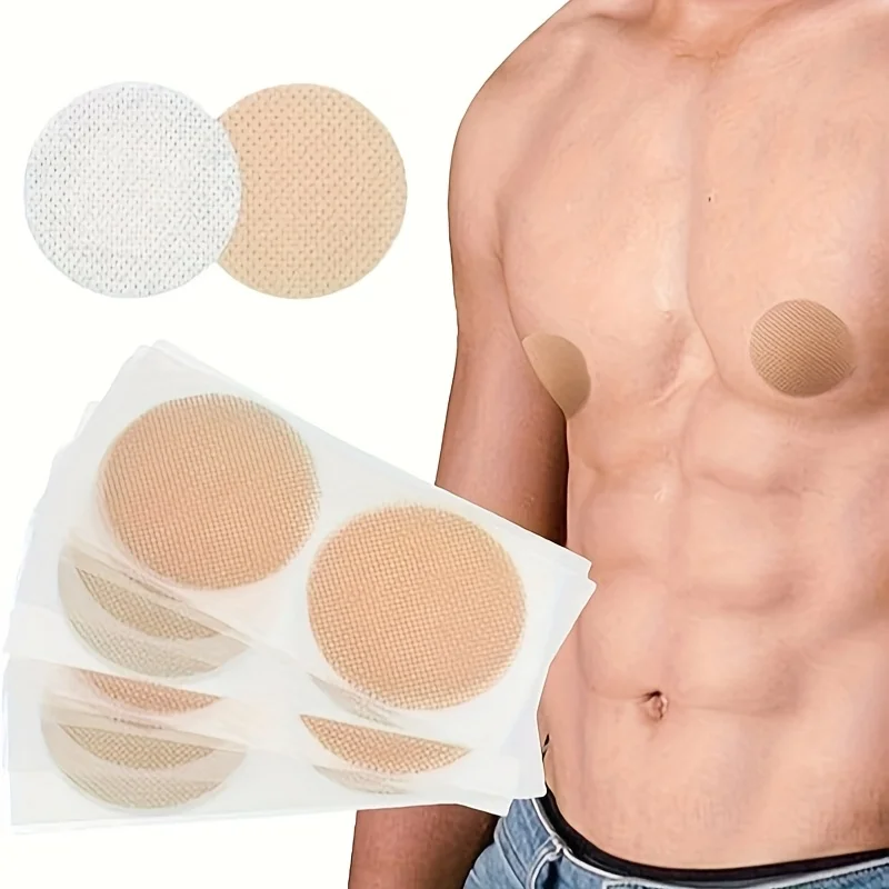 10/20/50/100/200 パック超薄型で柔らかい男性用使い捨て目に見えない乳首ステッカー、メッシュ生地の胸部プロテクター、適切な2027