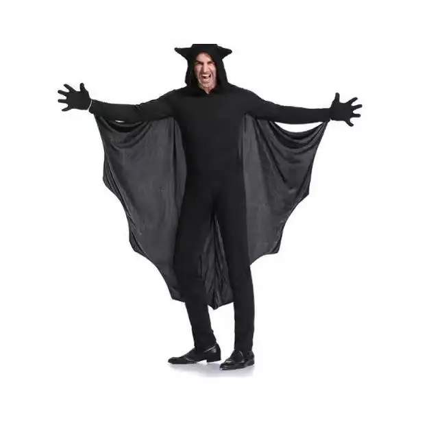 ชุดแฟนซีปีศาจแบลล์อีวิล ชุดค้างคาวสำหรับฮาโลวีน ชุดคอสเพลย์สำหรับพ่อแม่ลูก ชุดสำหรับใส่ไปบาร์ ทำจากวัสดุ PU ลายดอกไม้