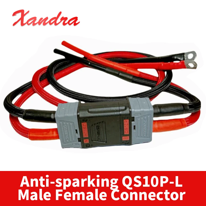Anti-sparking QS10P-L Male Female Plug Connector Cable 7AWG High Current QS10P-L Model Airplane Battery Charging Connection Line