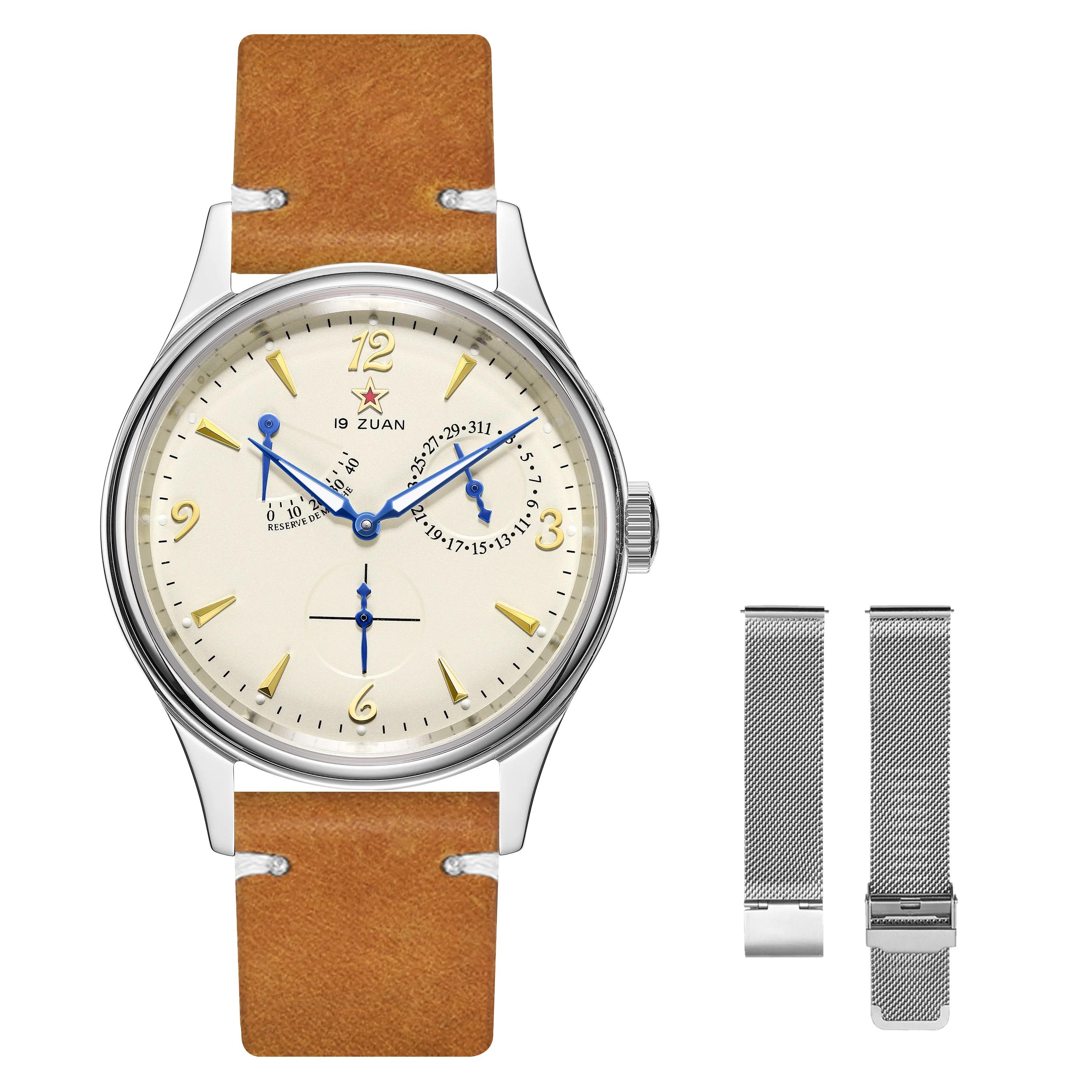 Новые мужские наручные часы Seagull 1963 с кожаным ремешком, механизм ST1780, автоматические, 40 мм, пилотские, водонепроницаемые, светящиеся