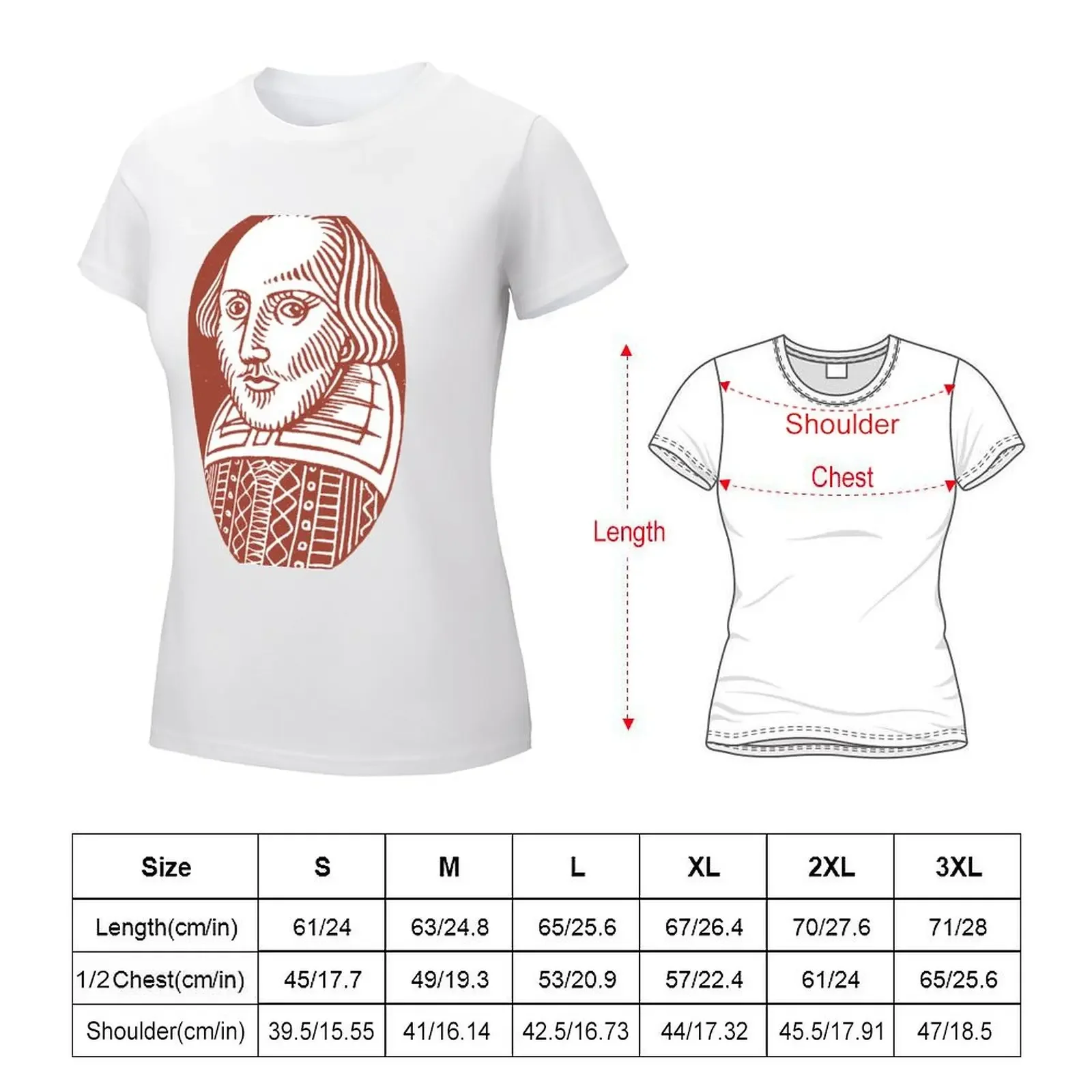 William Shakespeare T-shirt cute tops aesthetic clothes tees Women clothing