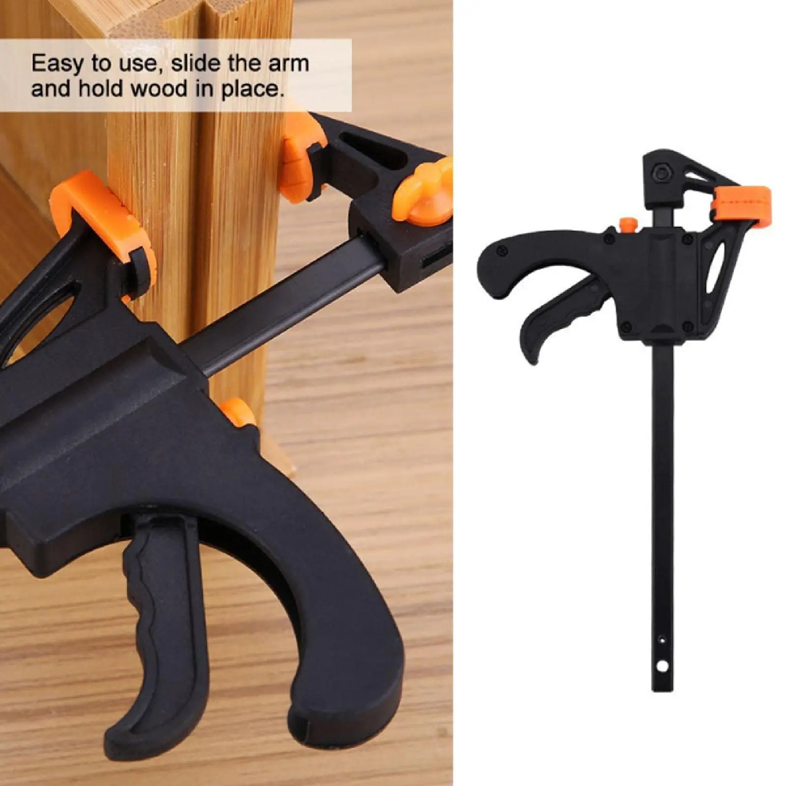 6 IN Max Clamping Quick Grip Clamps, One Handed Bar Clamp F Woodwork Clamp, Fixing Tool Quick Release Grip Clamp
