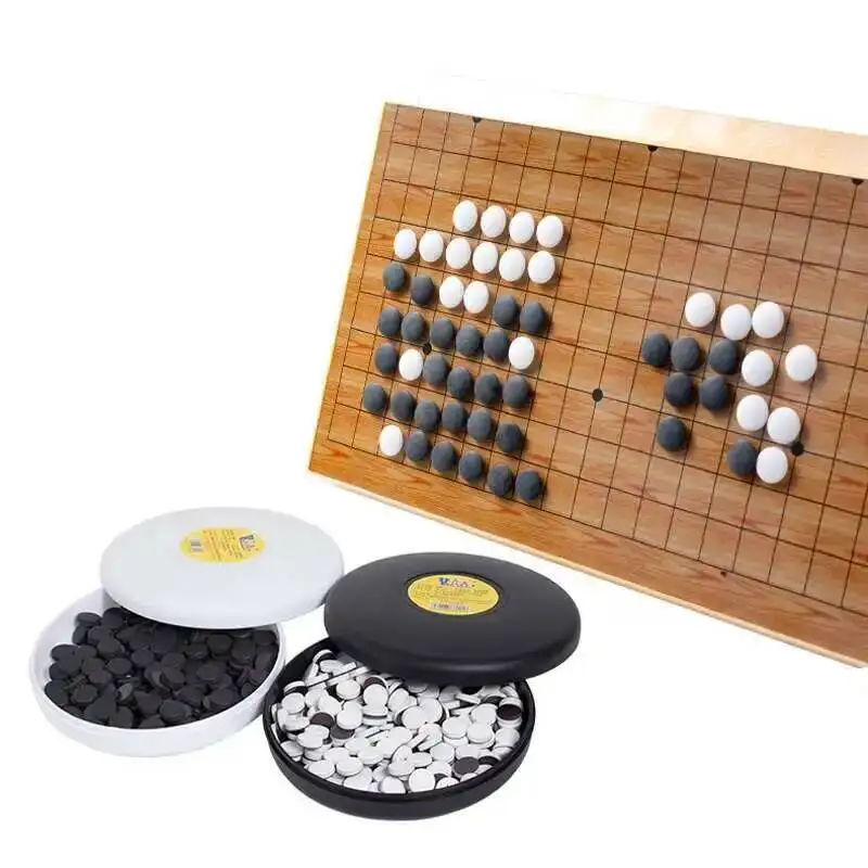 hot-table-folding-go-game-chess-set-chinese-old-gomoku-board-game-weiqi-checkers-gobang-plastic-piece-glued-onto-board-game-gift