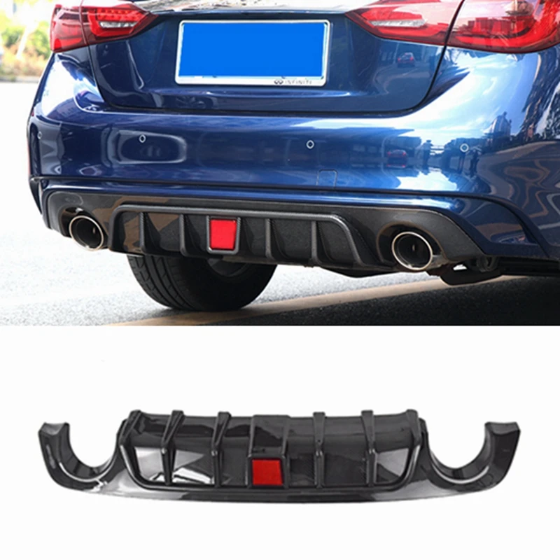 For Infiniti Q50 Q50L Q50S 2014-2017 2018-2021 High Quality PP Material LED Light Diffuser Rear Lip Spoiler