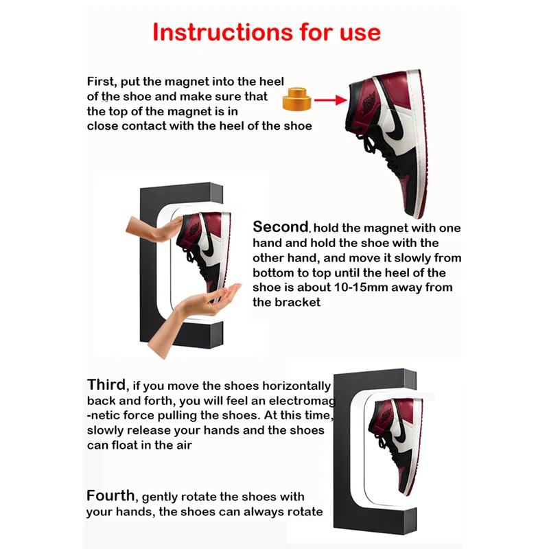 Magnetic Levitation Floating Shoe Display Stand, Sneaker Stand, Home Furniture, EU and US Warehouse, Fast Shipping
