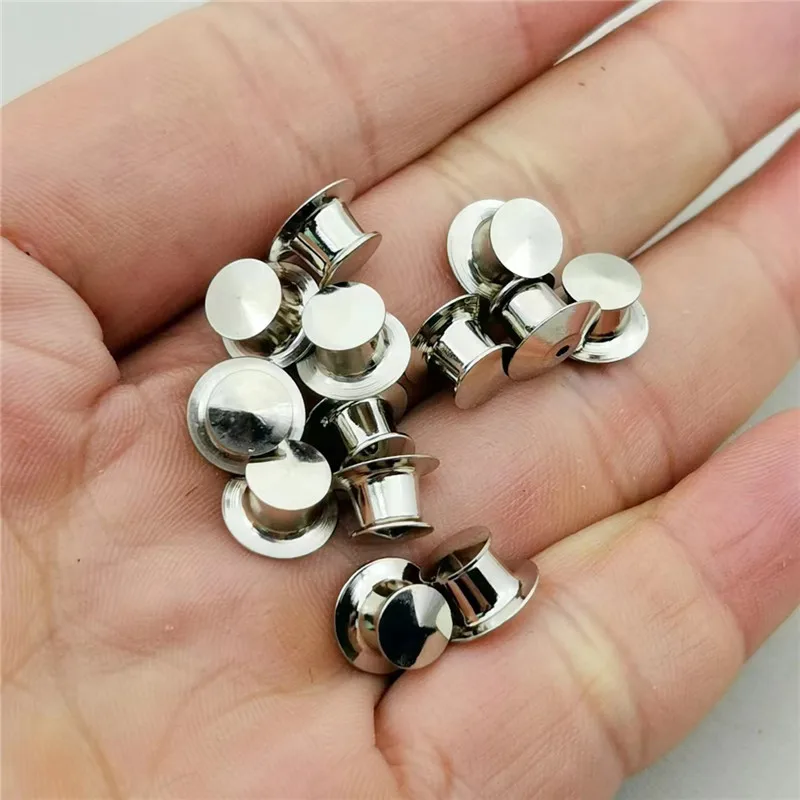 10pcs/Pack Safety Brooch Lock Metal Pin Back Clasp Bulk Pin Holder Brooch Base Jewelry Accessories Wholesale