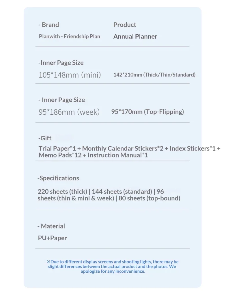 Neuer Planwith Wochenplaner, horizontales Notizbuch mit oberer Klappfunktion, 12 Farben, kompakter Monatskalender, Ziel-Tracker, Journal mit Aufkleber-Tabs – Detail 8