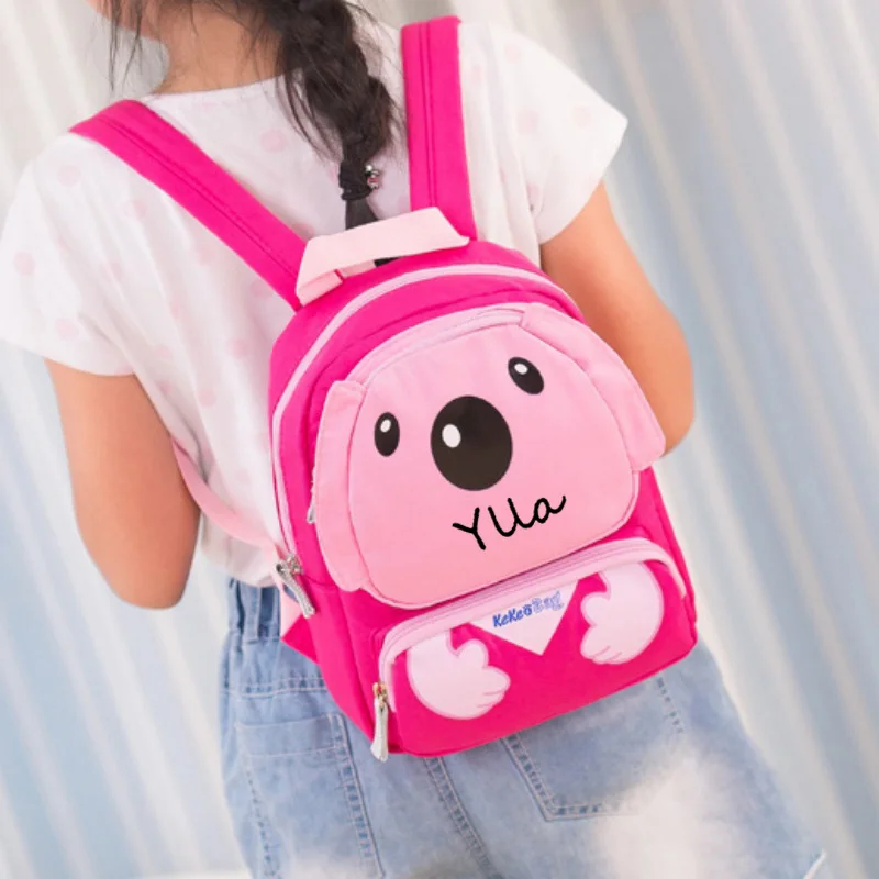 

Personalized Canvas Children's Cute Hugging Bear Student Backpack Korean Cartoon Elementary School Student backpack