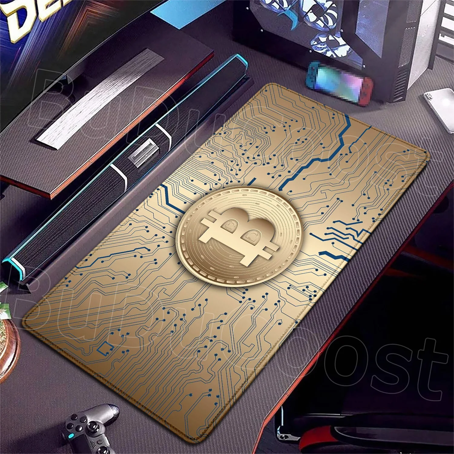 

Large Size Bitcoin Mousepad Home Game Laptop Mouse Pad Cabinet Pads XXL PC Rubber Computer Keyboard Desk Mats Gaming Accessories