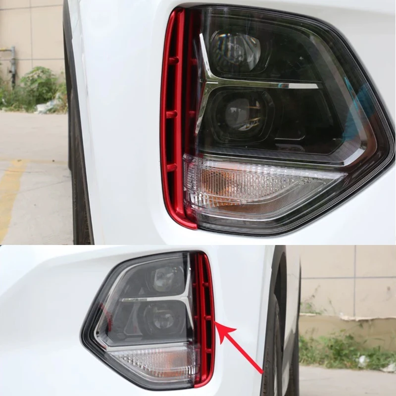 For Hyundai Santa Fe 4 2023 2022 2021 2020 2019 Headlight air inlet sequin bumper strip turbulence guide air inlet decoration