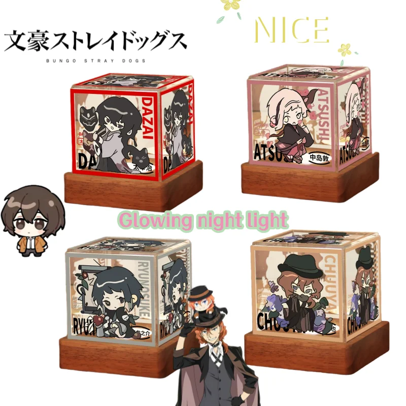 

Bungo Stray Dogs Atsushi Nakajima Osamu Dazai креативный милый светящийся ночник персонализированный мультфильм украшение для спальни и рабочего стола