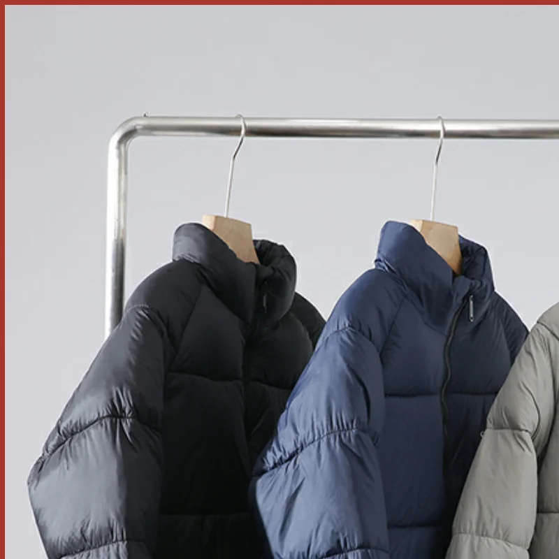 

Faionable Thiened Хлопковая куртка с воротником-стойкой, мужская верхняя одежда, теплая молодежная трендовая одежда-стойка, осень-зима, повседневная одежда