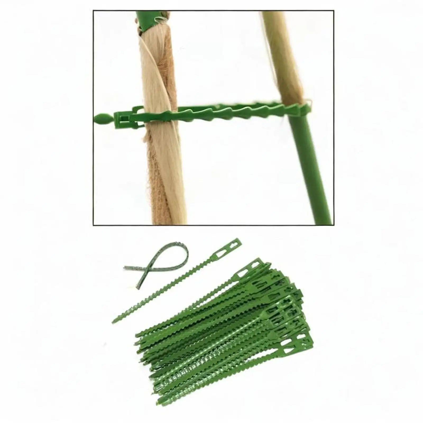 Pack de 50 bridas ajustables para plantas, bridas flexibles y multiusos, soporte