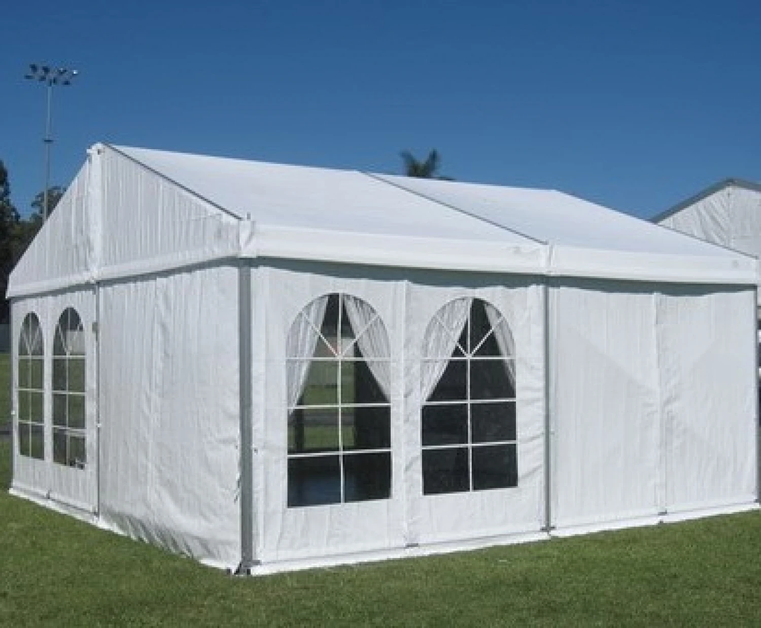 Custom Outdoor Luxury Waterproof PVC Exhibition Party Wedding Church Marquee 6m Span Aluminum Trade Show Event Floor Tent Canopy