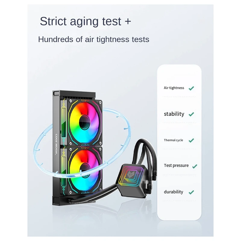 Coolmoon 240 radiador refrigerado a água tudo-em-um para computador desktop pwm temperatura controlada argb ventilador de refrigeração cpu radiador