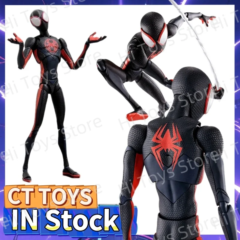 

CT Spider-Man Across The Spiderverse Miles Morales Action Figure PVC Model 15cm Marvel CT Spiderman Figurine Model Gifts Toys