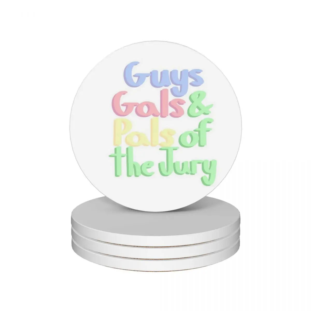 

Guys Gals and Pals Ceramic Coasters (Set of 4) funny cute set coffee cup pads Coasters