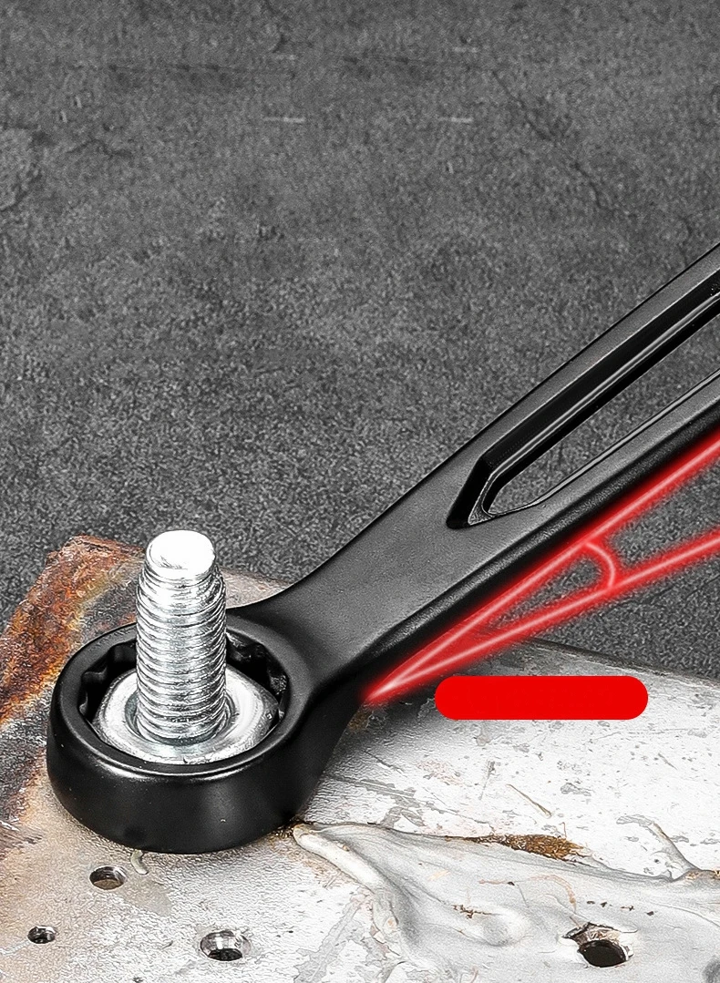 Dual-Use Plums Blossoms Open End Ratchets Wrenches 6mm-24mm Combination Spanners Nut Cutter Combined Motor Repair Hand Tool