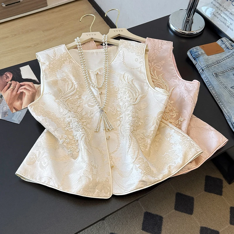 

Loose Women's Lazy Sle Vest Two-Piece Set New Chinese Sle Base irt Spring Autumn plus Size Casual Comfortable Top