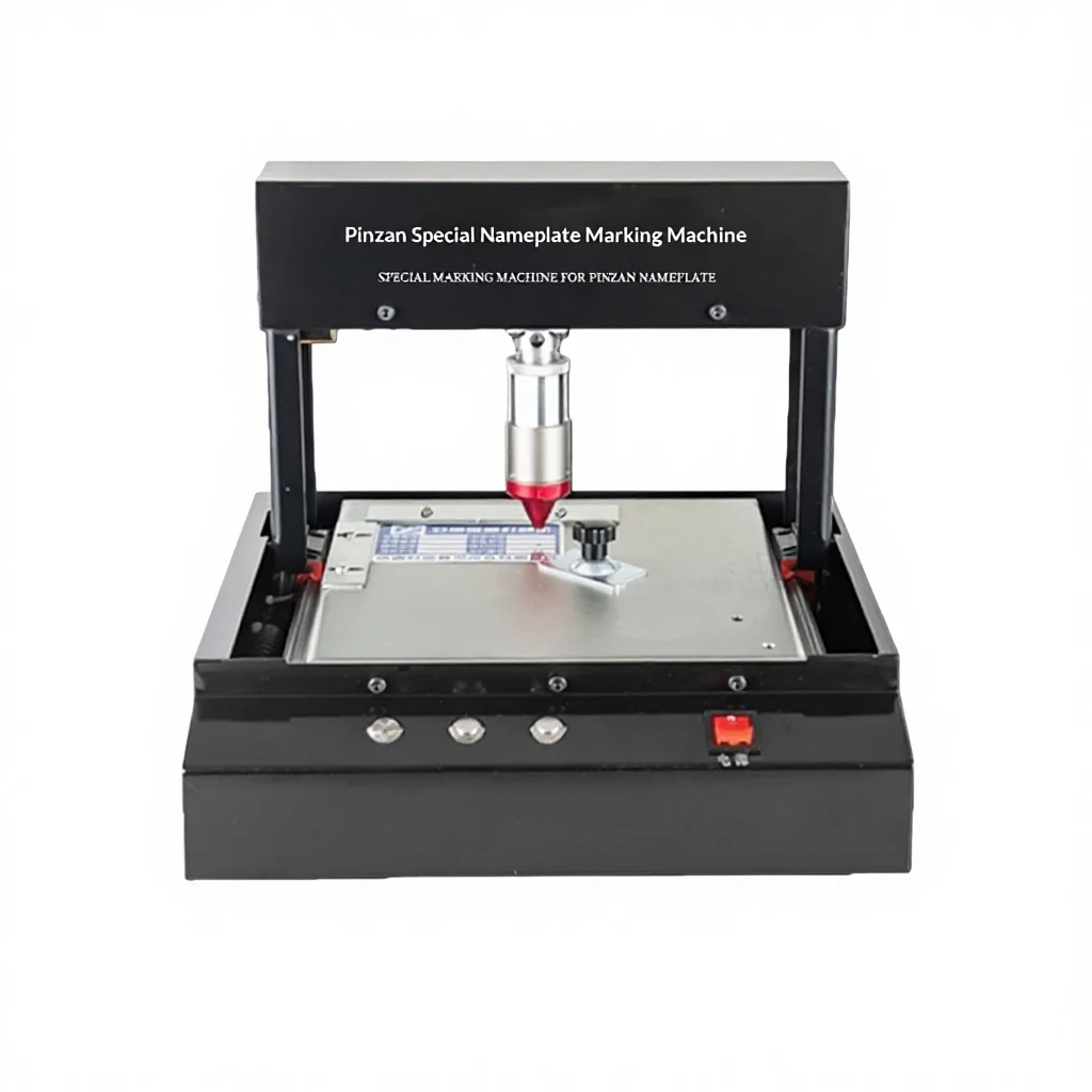 

Electric Metal Nameplate Marking Machine-Small Aluminum Stainless Steel Lettering Printer Wide Vision Easy Use Plug-in Ready