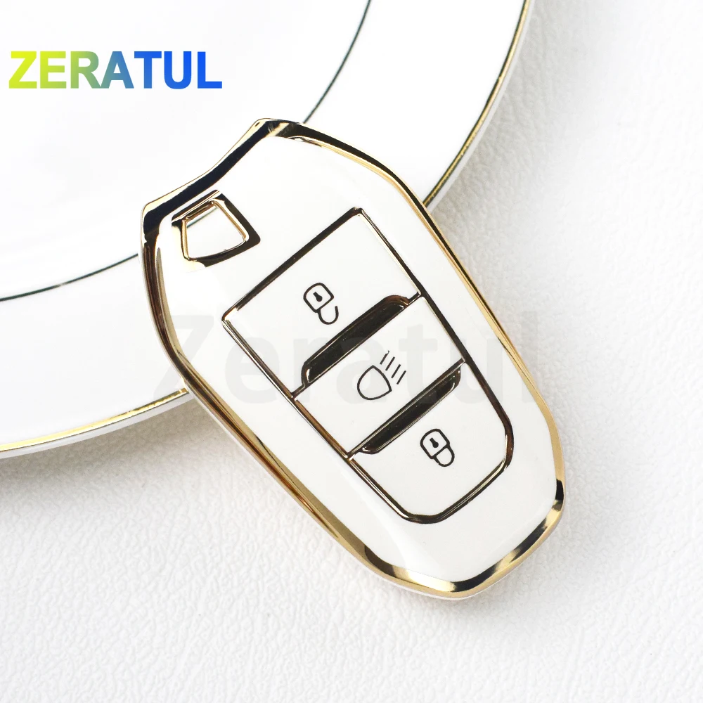 Auto Shell Fob For Peugeot 2008 3008 4008 5008 308 408 508 Grand DS3 DS5 Citroen C1 C2 C4 C6 C3-XR TPU Car Key Case Cover