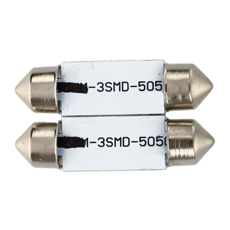 8X C5W 3 LED SMD 5050 36Mm Xenon White Bulb Plate Shuttle Festoons Dome Ceiling Lamp Car Light