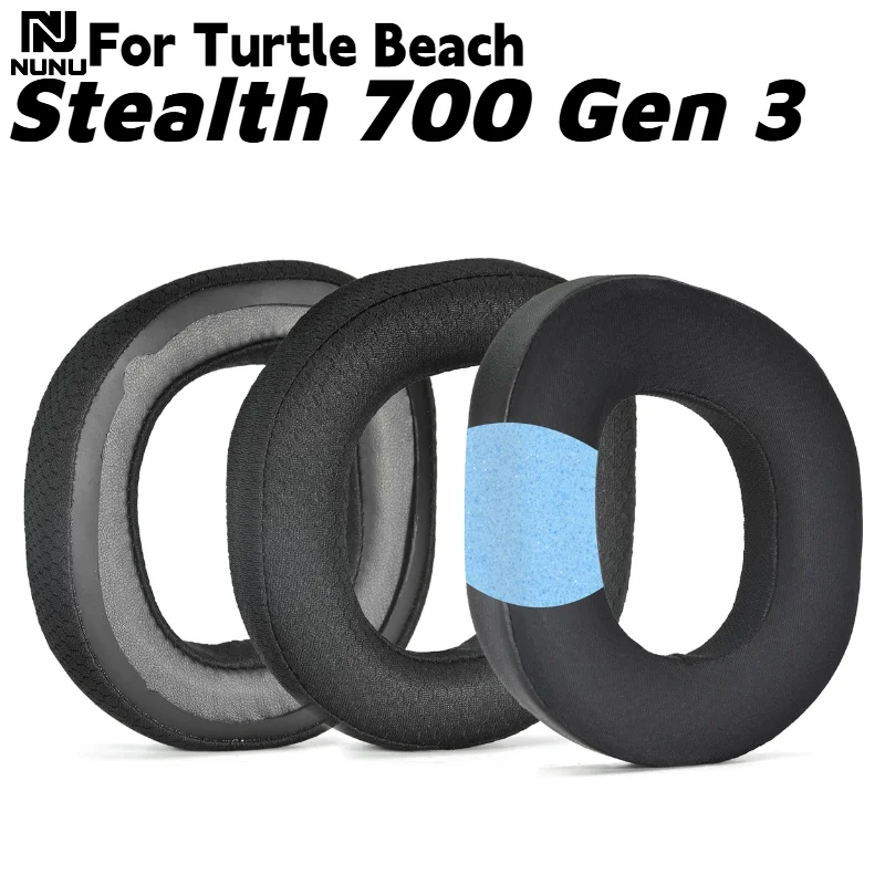 

NUNU Replacement Soft Memory Foam Mesh/Ice gel Ear Pads For Turtle Beach Stealth 700 Gen 3 Headphones repair parts