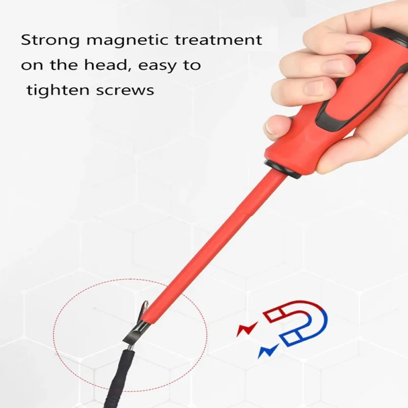 Insulated Screwdrivers High Hardness Chrome Vanadium Steel Cross Straight Heads Magnetic Screw Driver Electrician Hand Tool