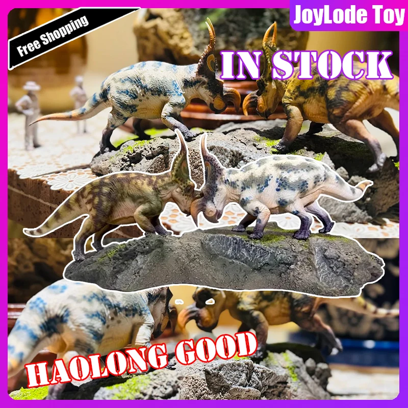 

1/35 HaoLongGood Triceratops Einiosaurus 2pcs Set Einiosaurus Dinosaur Anime Battle Model Dinosaurs Toys Christmas gift In Stock