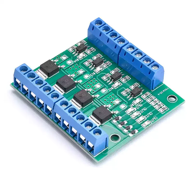 Four-channel MOSFET/Field-Effect Transistor Module Optocoupler Isolated DC PLC Amplifier Circuit Board/Drive Module