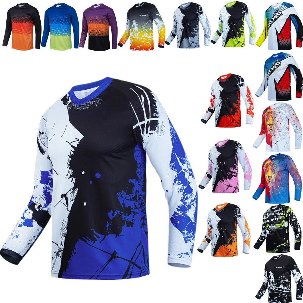 

Dirt Bike Jersey Youth Long Sleeve Motocross Jersey Kids Mountain DH BMX Jersey Boys Enduro mtb Jersey Dirtbike Cycling Tops