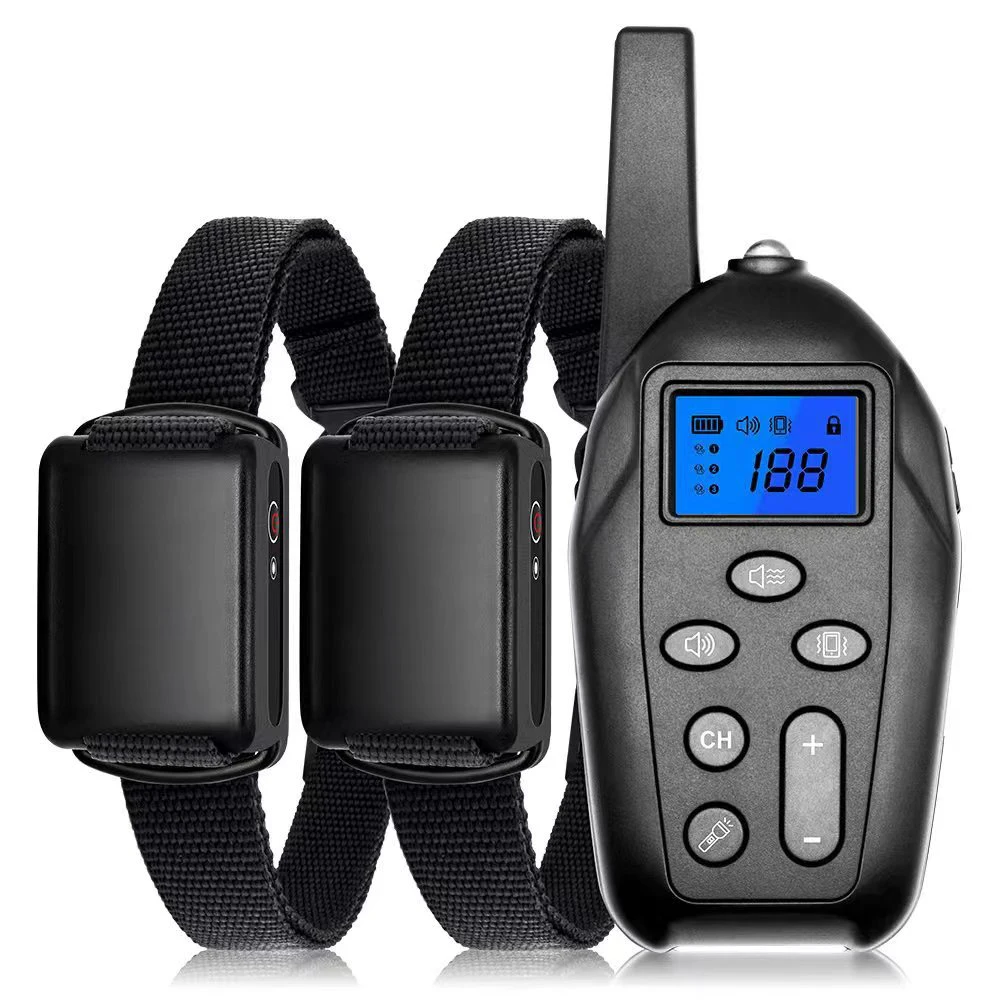 For 2 Dogs 1000M Remote Control Dog Training Device Anti Barking Device Pet Trainer Static Pet Collar