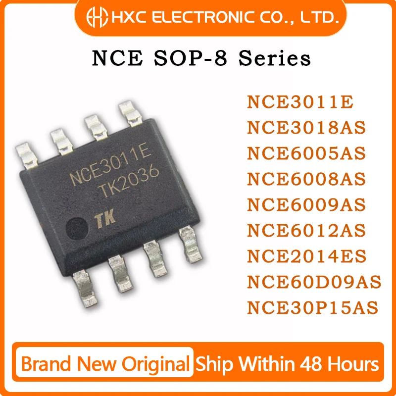 10Pcs NCE3011E NCE3018AS NCE6005AS NCE6008AS NCE6009AS NCE6012AS NCE2014ES NCE60D09AS NCE30P15AS new MOS field effect tube chip