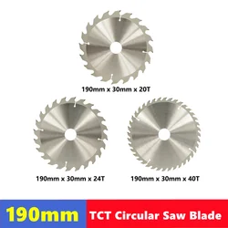 1pcs Circular saw blade 190mmx30x20T/24T40T hard alloy saw blade for wood cutting TCT wood cutting disc woodworking tool