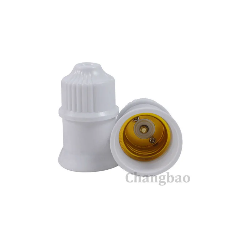 Thickened E27 Screw Lamp Holder 220V 6A Urea Powder Socket E27 Bulb Base for LED Energy Saving Light Home Ceiling Pendant Lighti
