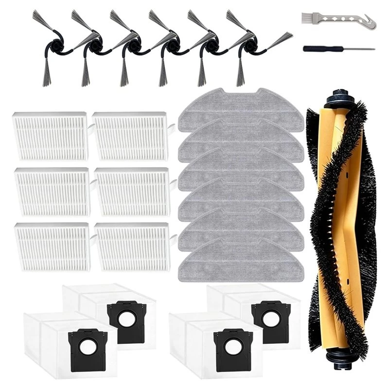 [nouveau-a38f】-kit-d'accessoires-de-rechange-pour-aspirateur-dreame-d20-air-plus-brosse-laterale-principale-filtre-sac-a-poussiere-25-pieces