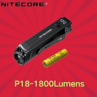 NITECORE Tactical Flashlight P18 1800Lumens Utilizes a CREE XHP35 HD LED Dual Light Source With 3100mAh Battery