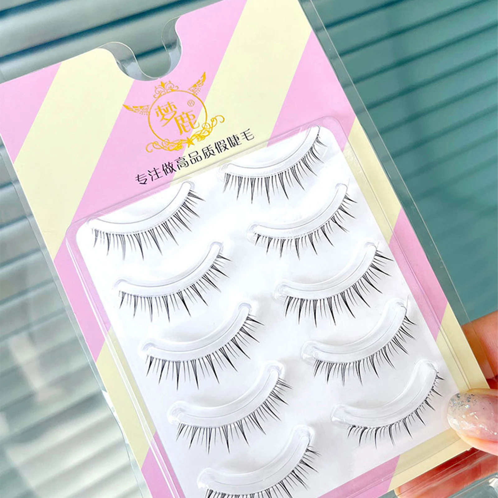 Natural False Eyelashes Little Devil lashes Demon Series All Match Pair With Clear Stem for Women Make Up