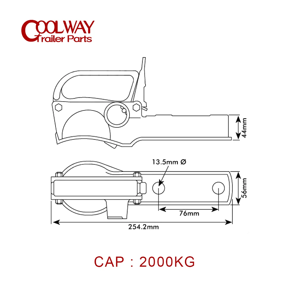 Unbraked CAP 2000KG 50MM European Trailer Hitch Cast Coupling Towball Coupler RV Camper Accessories Caravan Parts Components