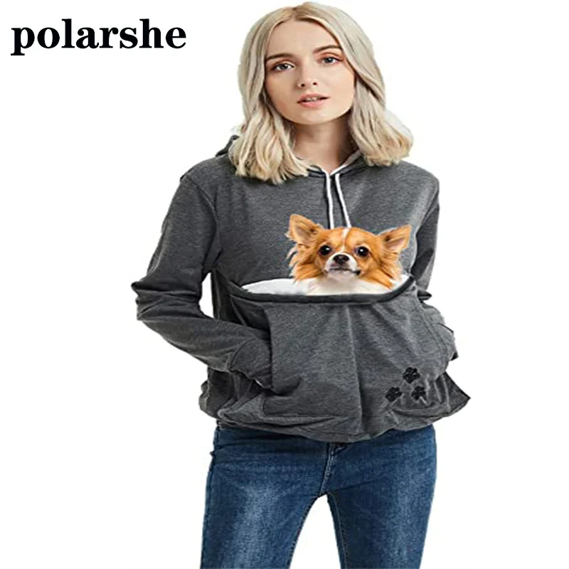 Cat Lovers Hoodie Dropshipping Kangaroo Sweatshirt Dog Cat Pet Paw Animal Pocket Female clothing Hooded sweatshirt