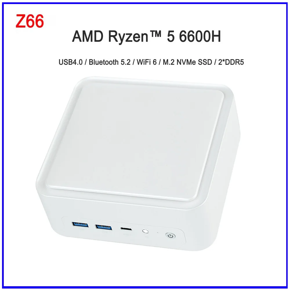 SZBOX Z66 كمبيوتر صغير AMD R5 6600H كمبيوتر محمول 16 جيجابايت DDR5 512 جيجابايت M.2 فتحة NVMe SSD WiFi 6 BT 5.2 كمبيوتر صغير لعبة كمبيوتر مكتبي #1