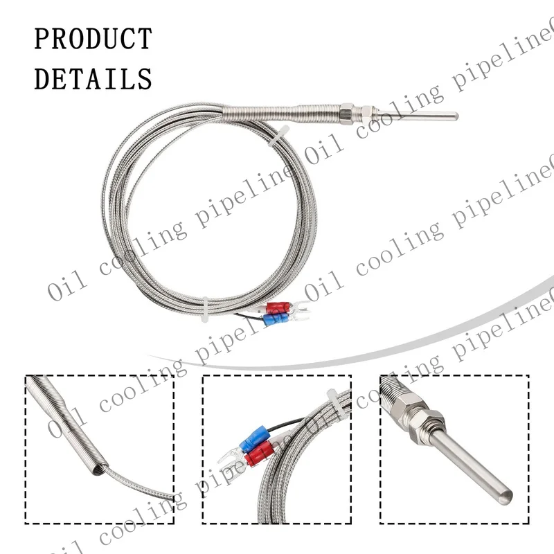 A+ K Type Thermocouple Temperature Sensor Probe  -100~1250 Degree 2 Pin Cable