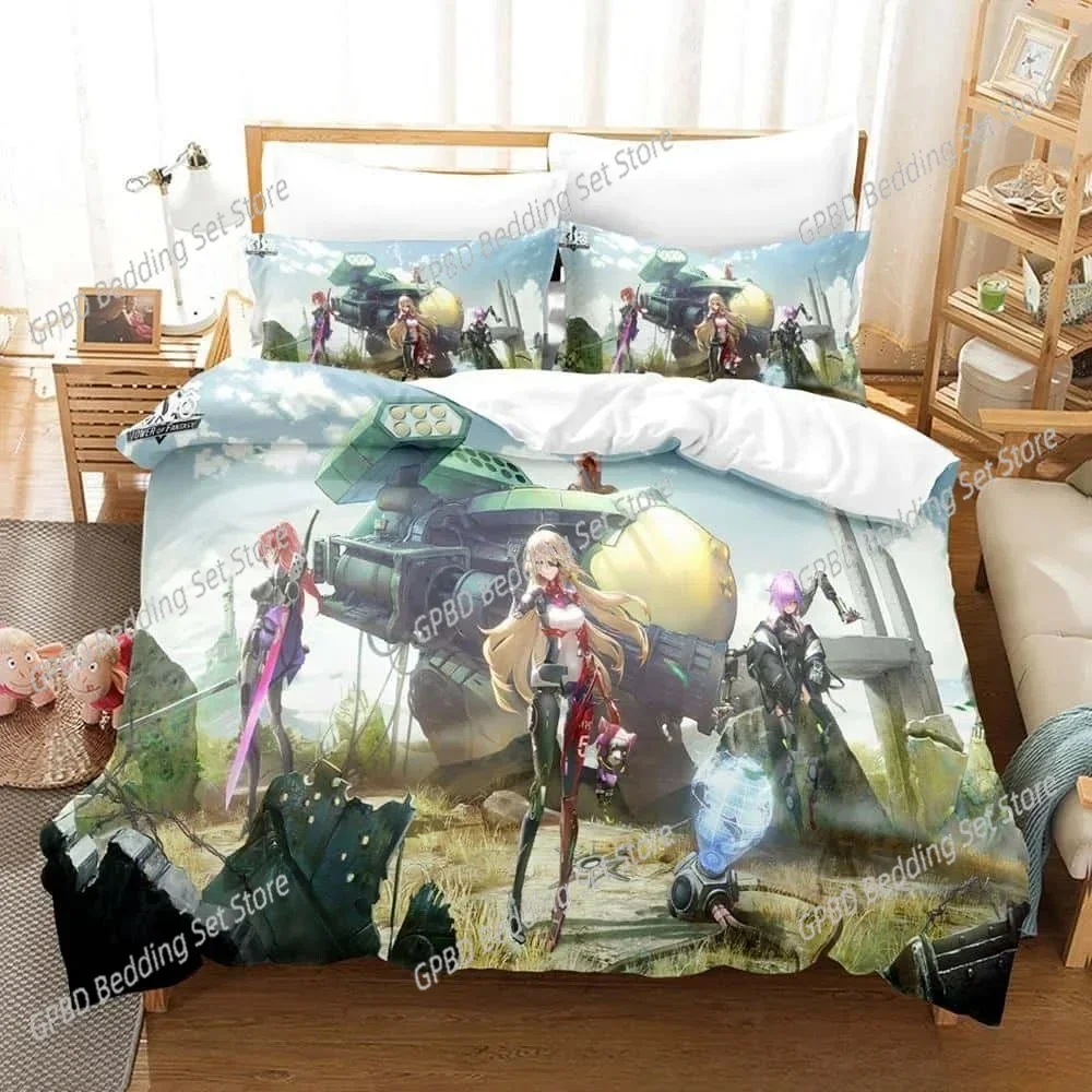 3D Printing Game Tower of Fantasy Anime Bedding Set Single Twin Double Queen King Cal King Size Bed Linen Set