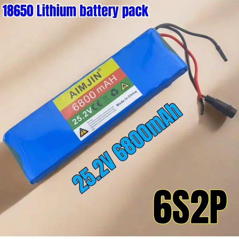 6S2P 25.2V 6.8Ah 18650 Lithium Ion Battery Pack 24V 6800mAH with BMS