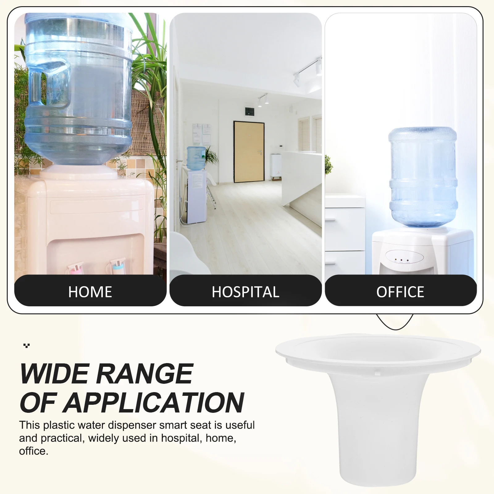 

Water Dispenser Base Smart Seat Universal Replacement Parts Bottle Cooler PP Material Long Lasting Use Guard Holder Appliances