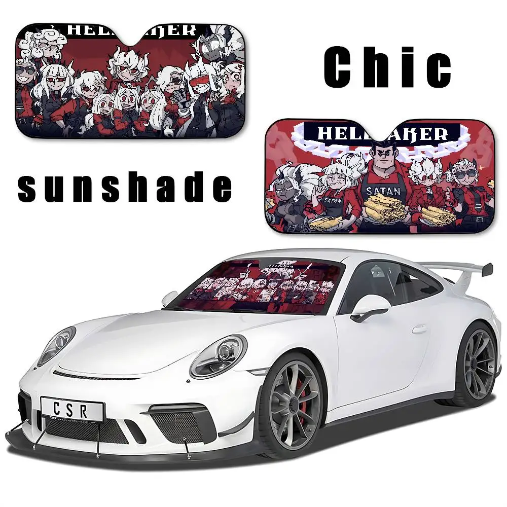 Helltaker Windshield Sunshade Car Window Windscreen Cover Sun Shade Auto Sun Visor Car-covers Car Solar Protection