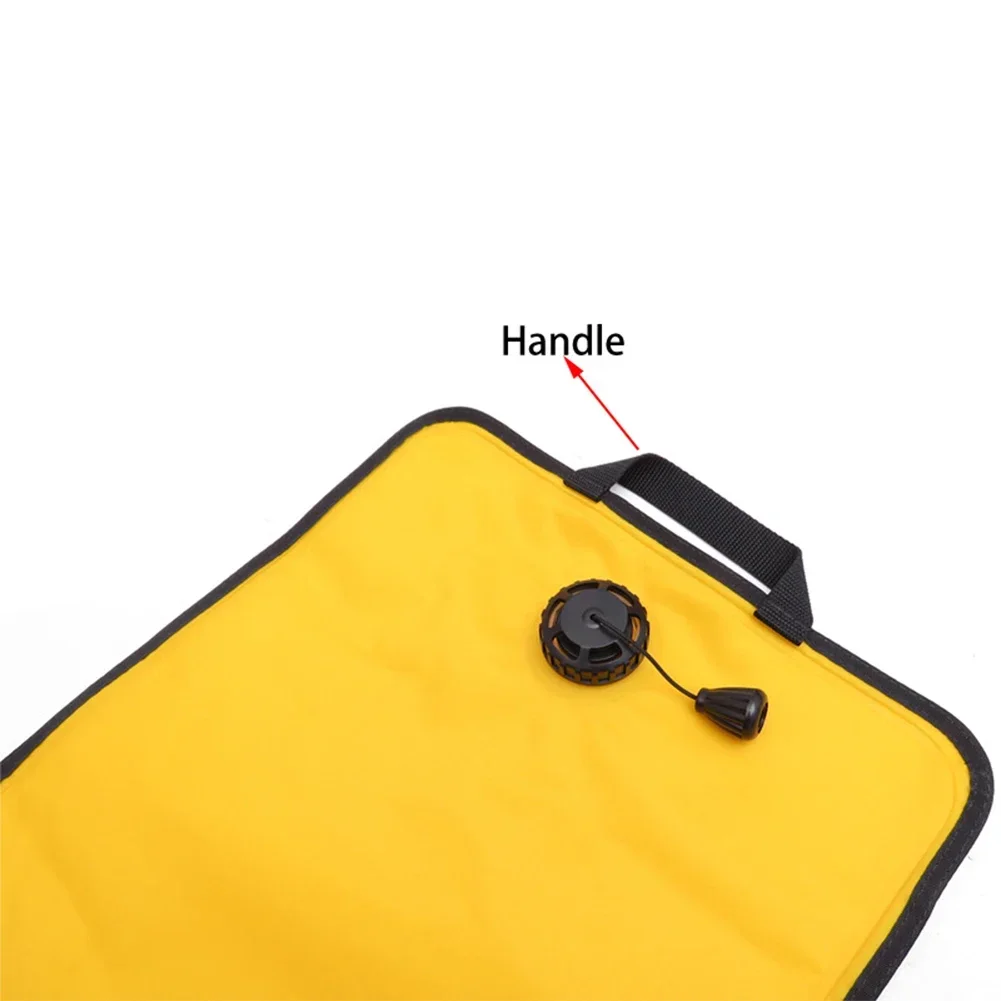 Salvage Bag Lift Bag 30lbs 65x35cm Diving Work Gear SS316+Nylon Scuba Underwater Yellow High Quality Practical