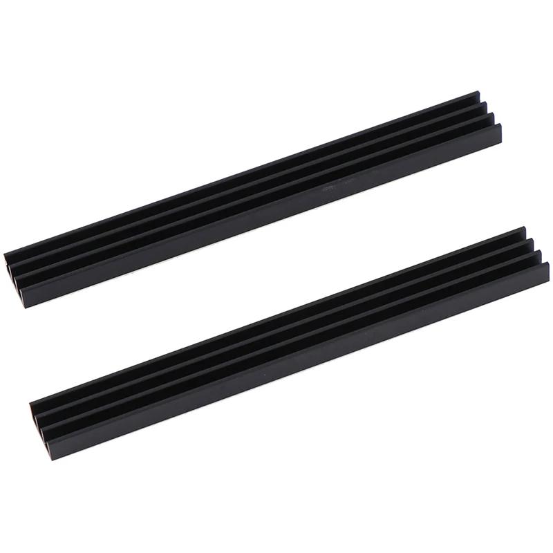 

【2Pcs 100x11x5mm Black Aluminum Chip Radiators Heatsink】